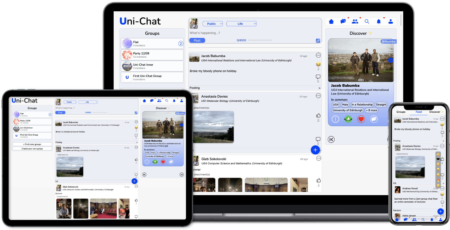 Uni-Chat platform for university students